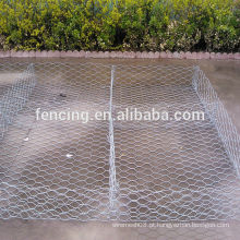 As cestas sextavadas galvanizadas da rede de arame de Gabion / pvc revestiram e galvanizaram a caixa do gabion